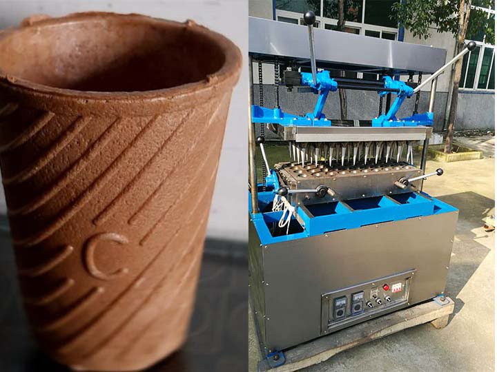 Wafer tea cup making machine