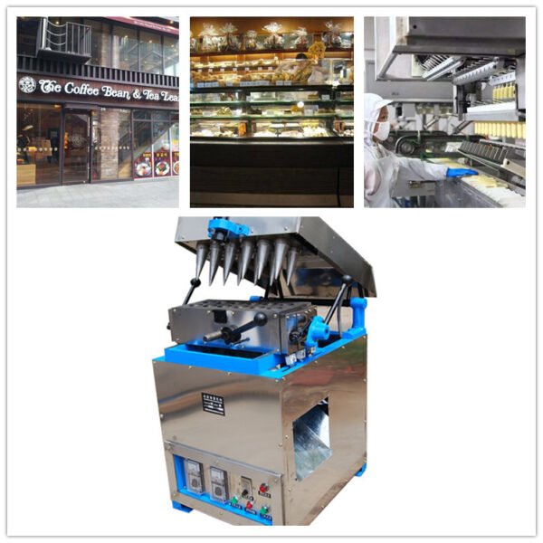 Scenes of wafer coffee cup machine